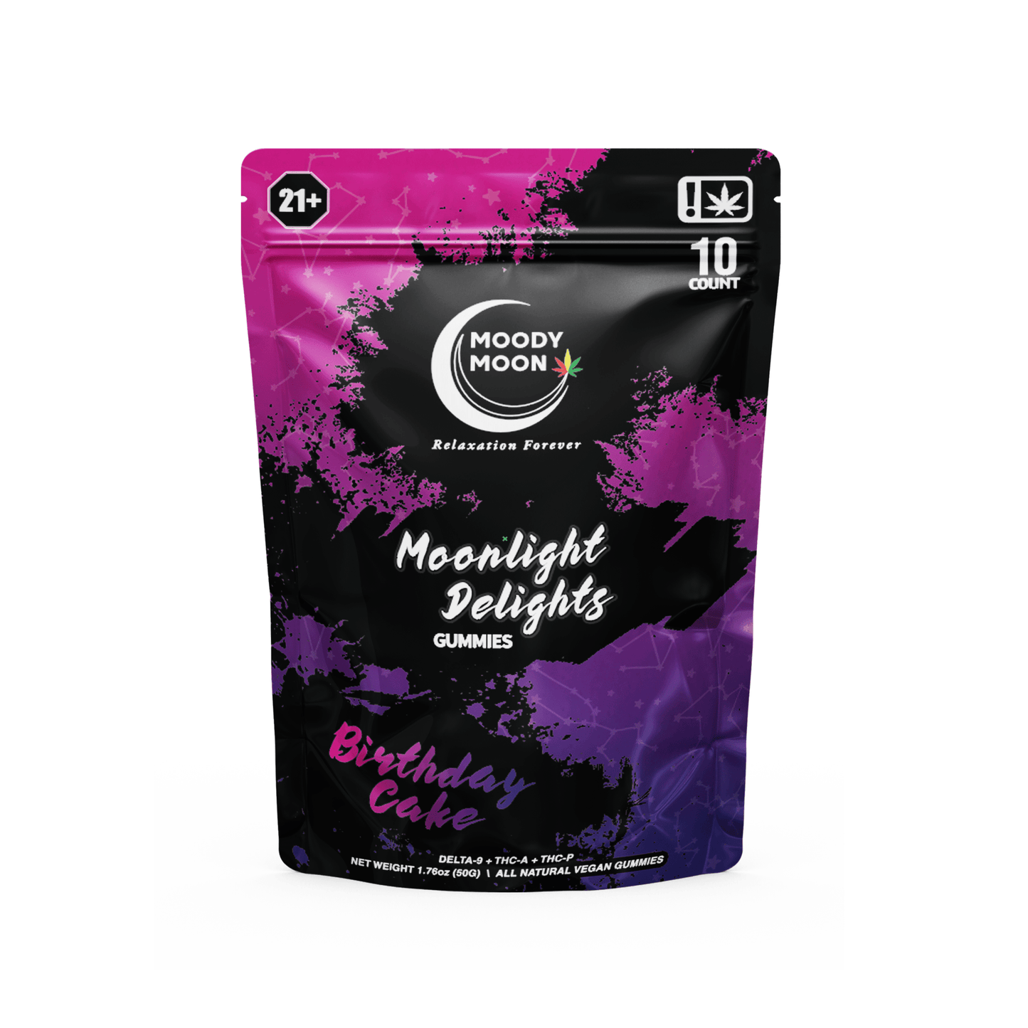 THC A Moon Delight Gummies Pack - D9 + THC A + THCP - 10 Gummies