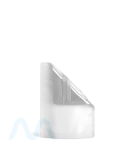 Tamper Evident | Matte White Vista Mylar PCR Bags (Tear Notch) | 3.6in x 5in - 3.5g - 1000 Count